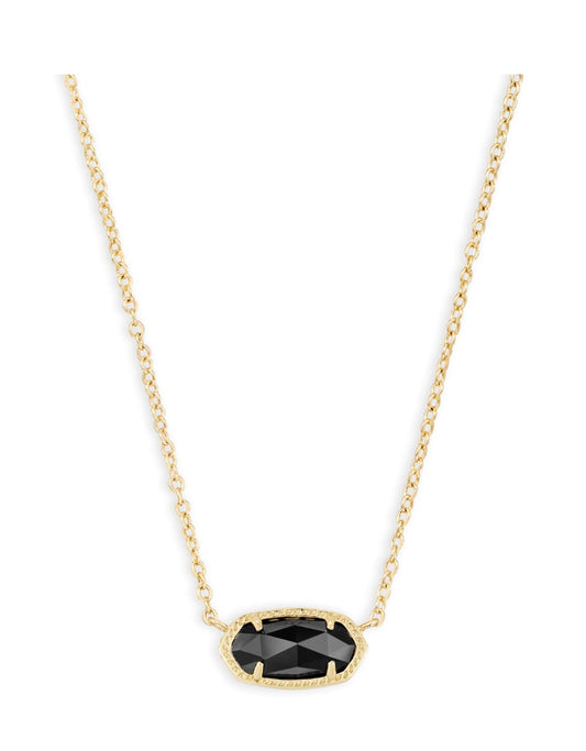 Kendra Scott Elisa Short Pendant Necklace: Gold Black