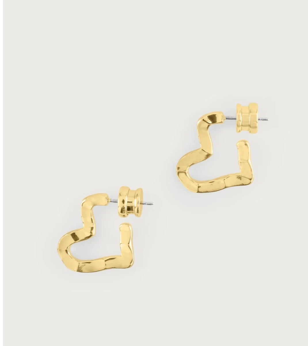 Anabel Aram Heart Hoop Earrings Small