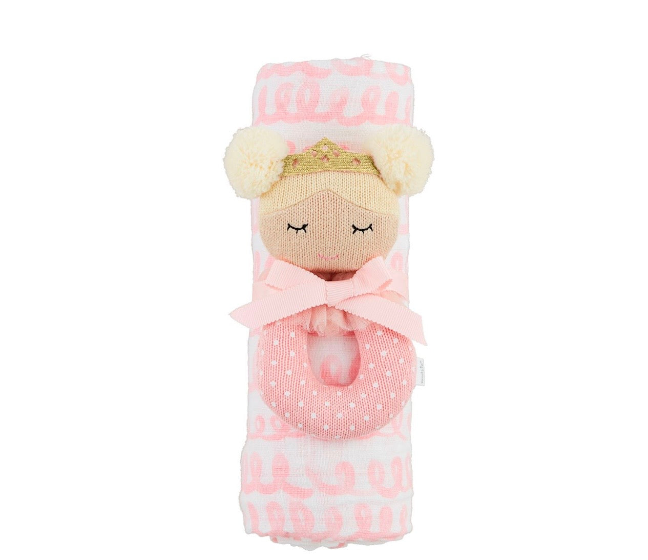 Mud Pie Swirl Swaddle and Rattle