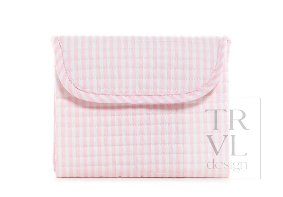 TRVL Design Quilted Changing Mat - Pimlico Stripe Pink