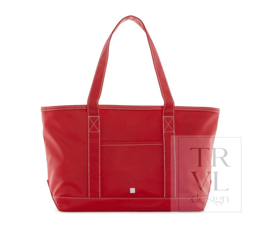 TRVL Design Medium Tote - Coated Canvas Red