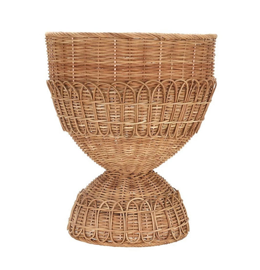 Santa Barbara Rattan Pedestal Basket Small