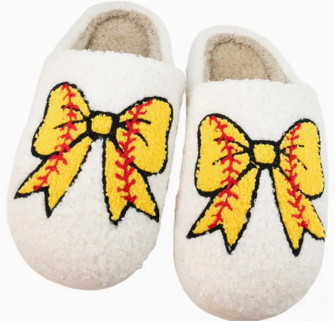 Softball Bow Slippers M/L
