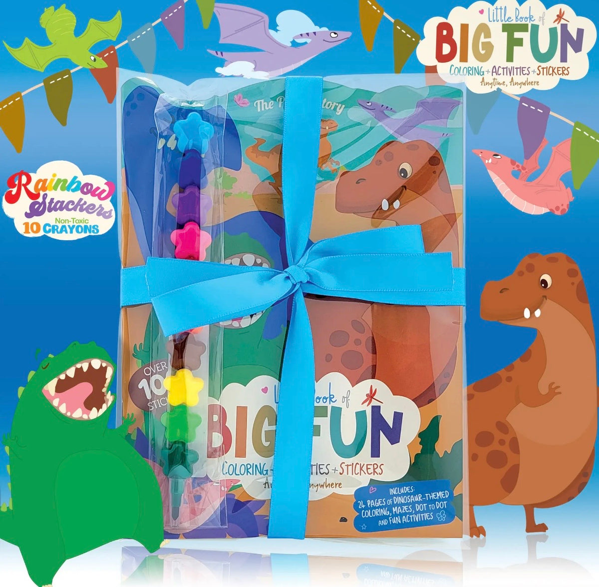 Dinosaur Stocking Stuffer Activity Gift Pack for Kids