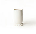 Cotton Colors Signature White Medium Cylinder Vase with Knobbed Foot