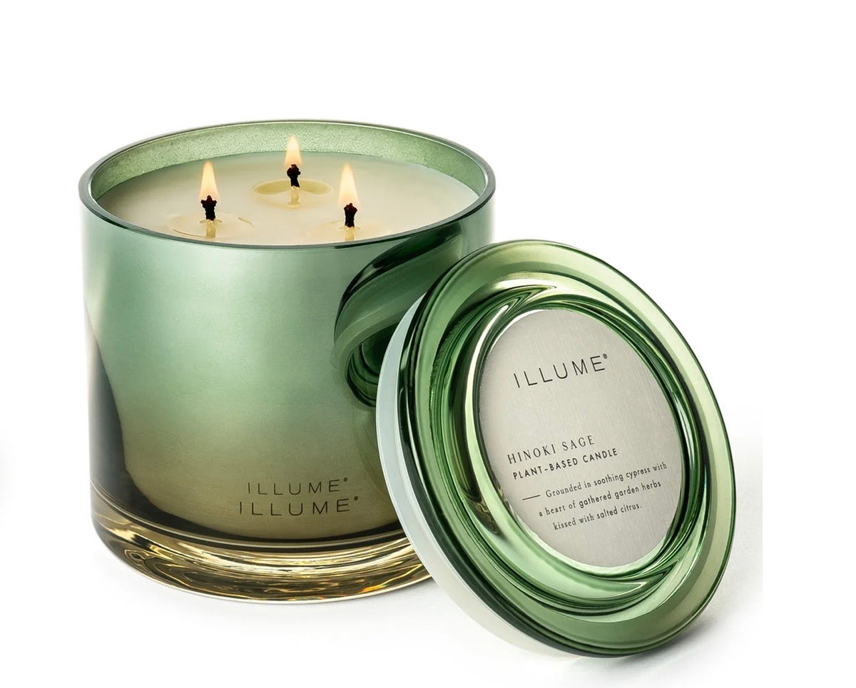 Hinoki Sage Statement Glass Candle