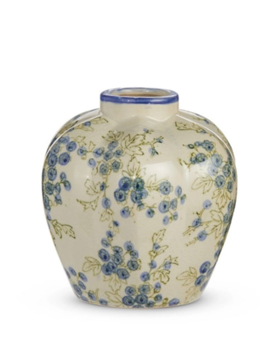 Raz Blue Floral Vase