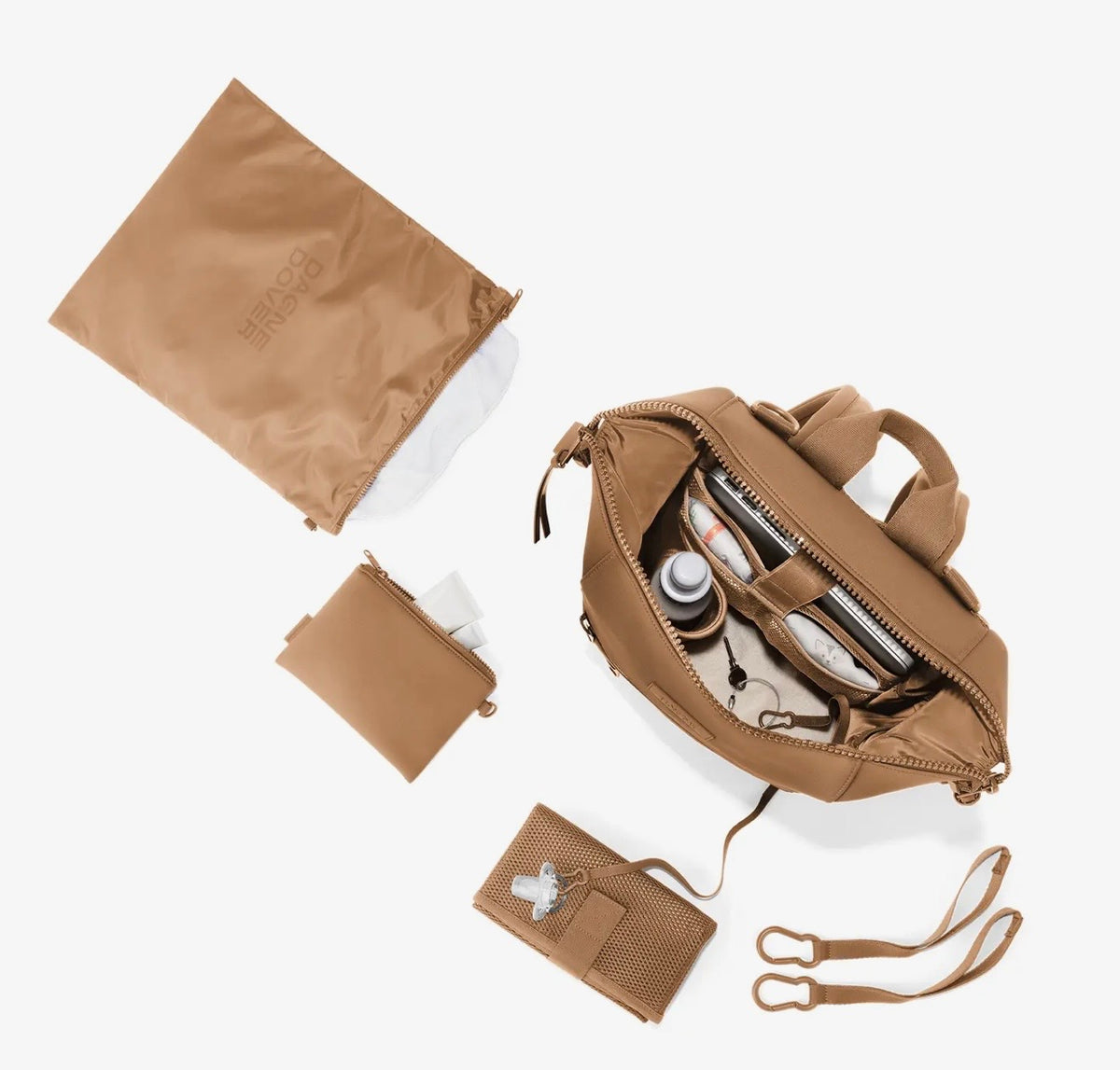 Dagne Dover Indi Diaper Backpack in Camel, Medium
