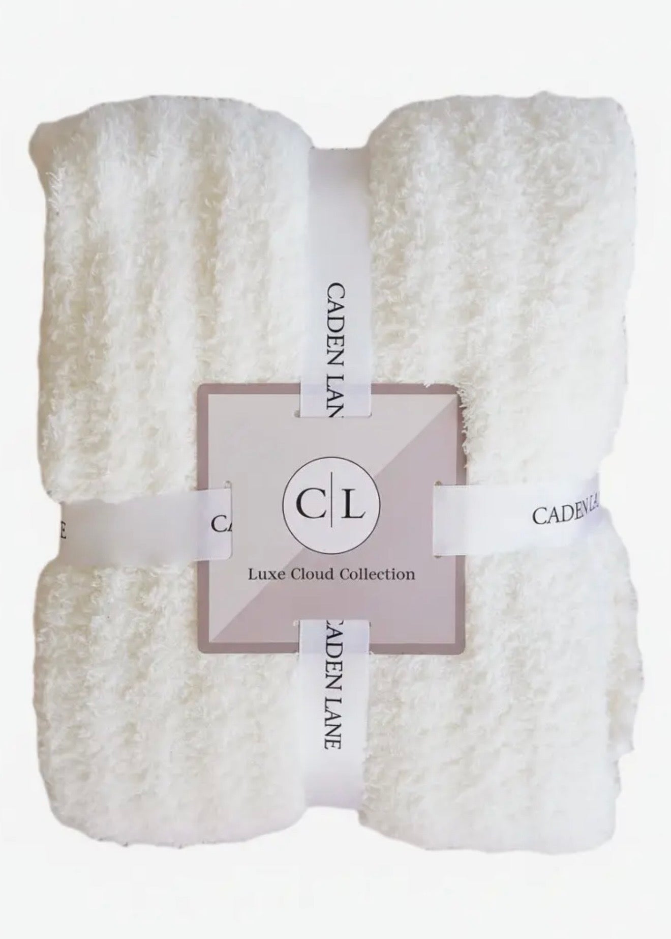 Caden Lane Luxe Baby Blanket 40x30 - Shell