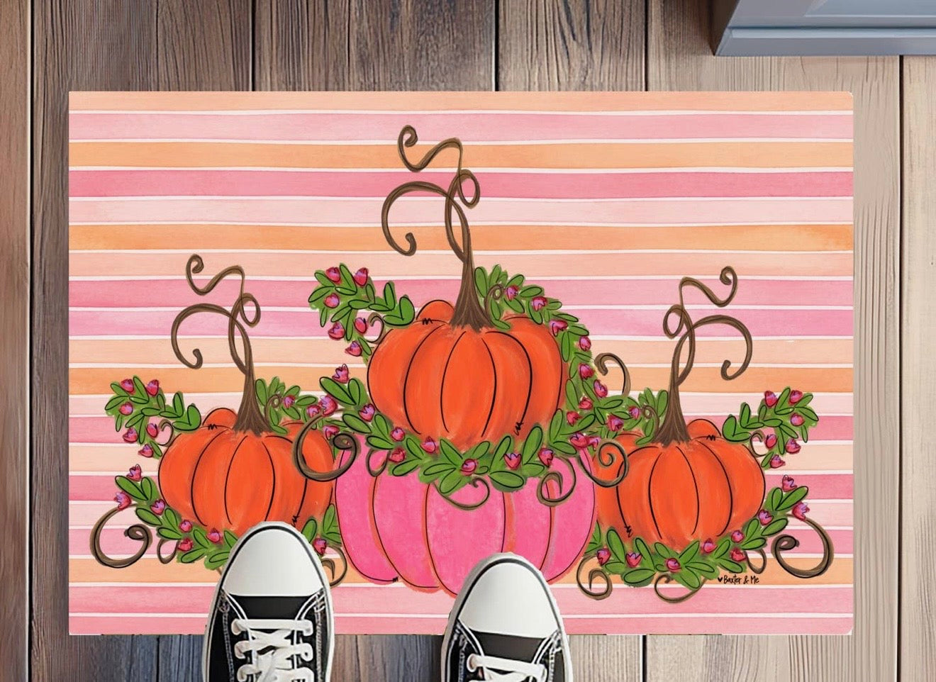 Baxter & Me Sherbert Pumpkin Stack Rug Floormat