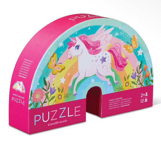 12 Piece Shaped Box Puzzle - Sweet Unicorn