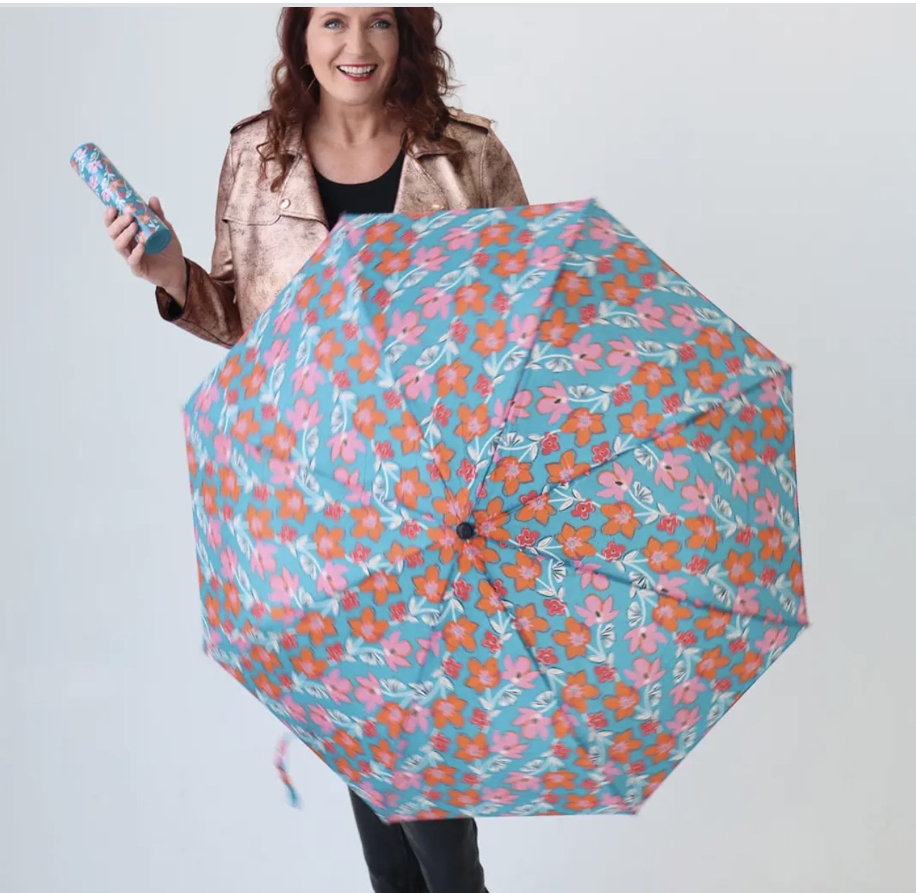 Vinrella Teal Tango Umbrella in a Bottle
