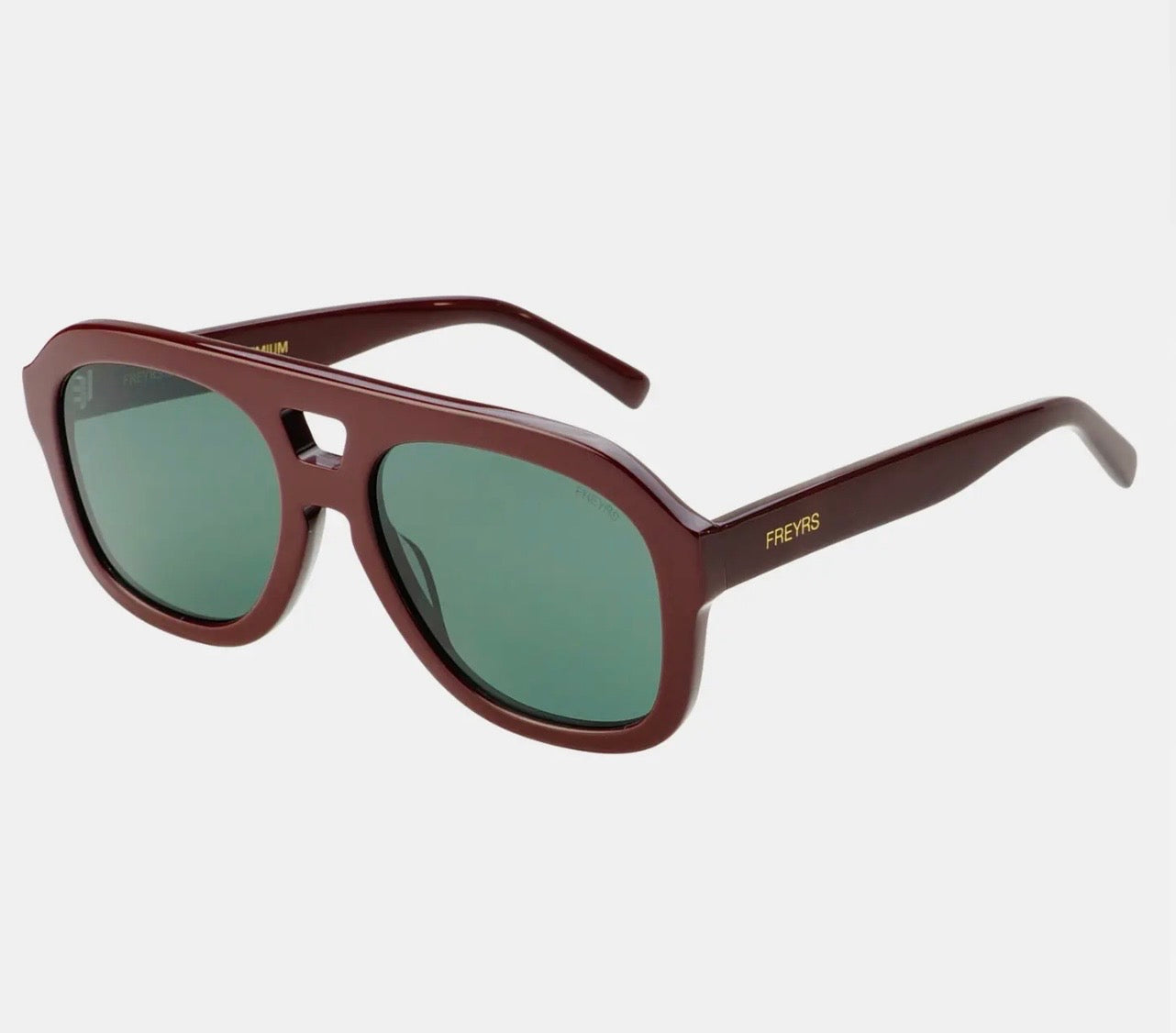 Freyers Eyewear Voyager Acetate Oversized Aviator Sunglasses - Burgundy