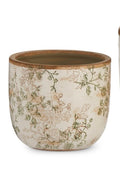 RAZ Taupe Floral Cache Pots - Small