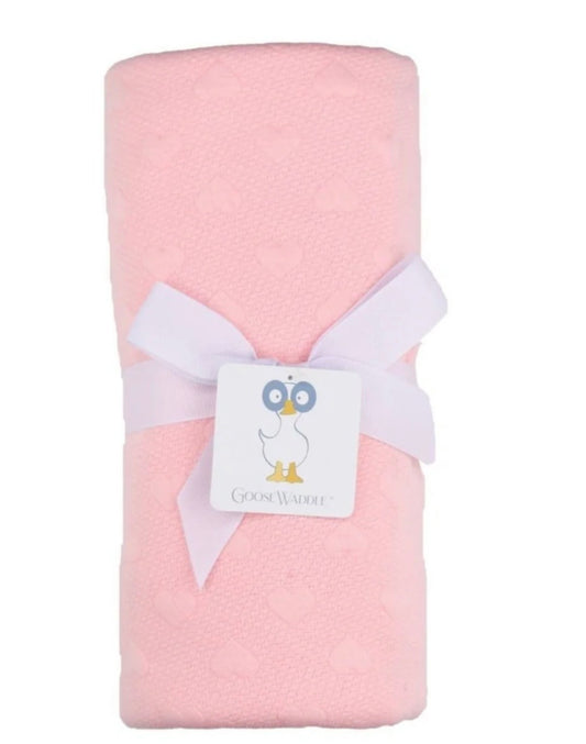 GooseWaddle Knit Baby Blankets - Pink
