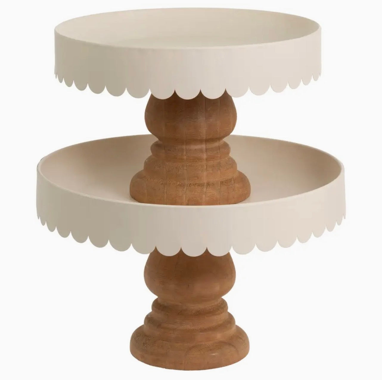 Almond Scallop Decor Stand - Large