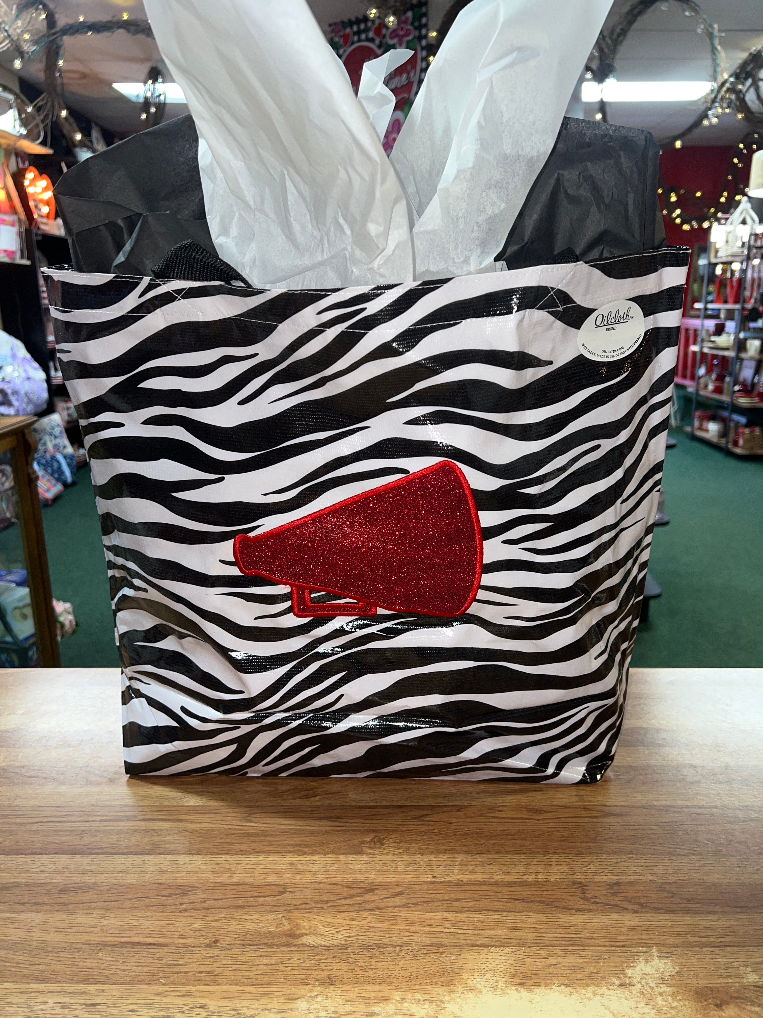 Zebra W Megaphone Oilcloth Bag