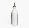 Fox Run White Ceramic Oil Bottle 17oz Olive Oil Dispenser