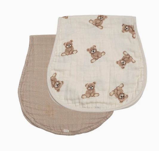 Ali+Oli Bamboo Muslin Burp Cloth Set 2 Pack