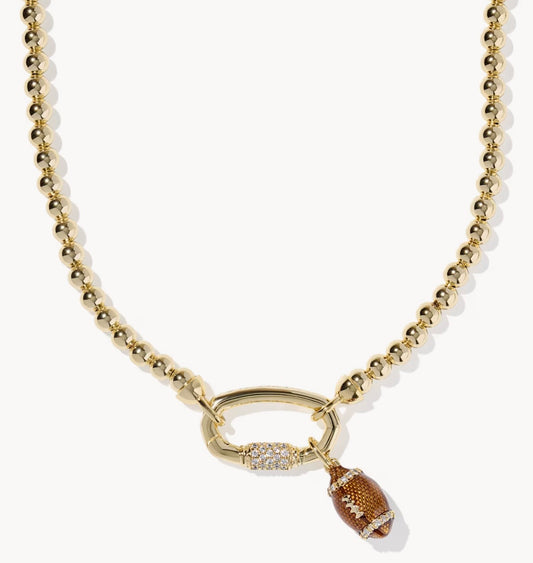 Kendra Scott Football Metal Strand Necklace
