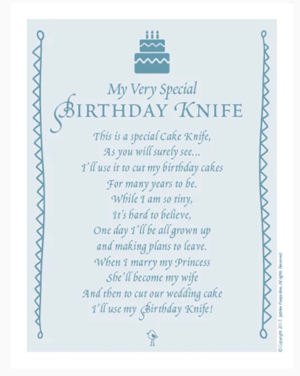 Jubilee Keepsake Knife : White Rosettes