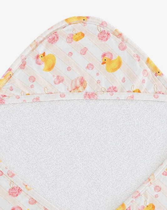 Caden Lane Baby Bamboo Hooded Towel - Bubble Duckies