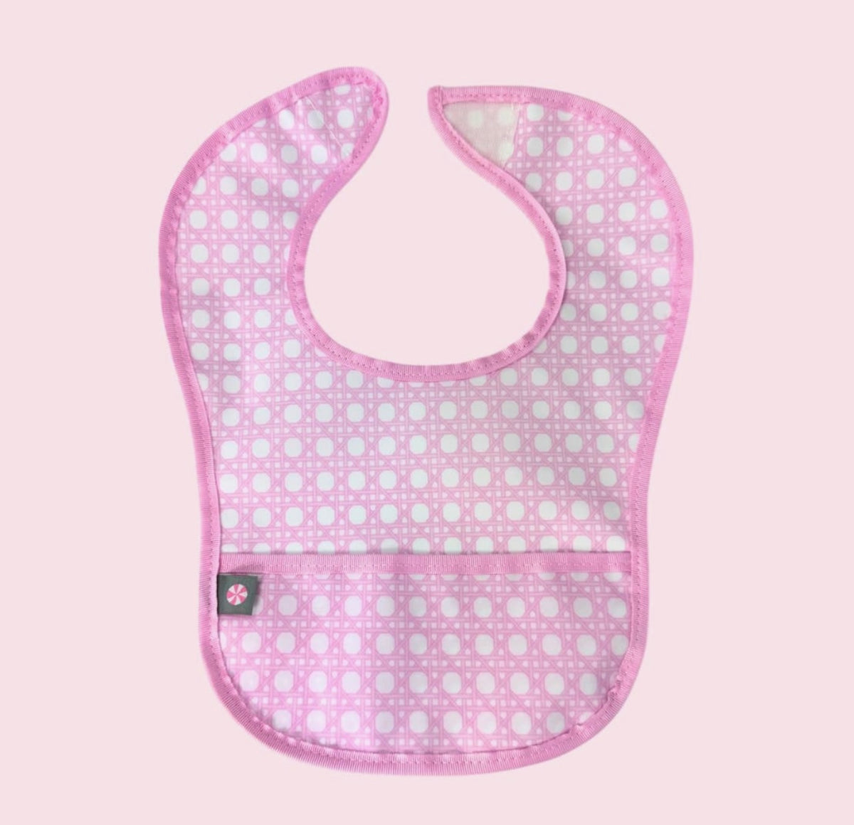 Mint Baby Pink Bungalow- Wipeable Bib