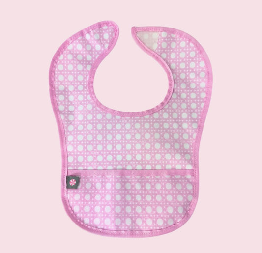 Mint Baby Pink Bungalow- Wipeable Bib