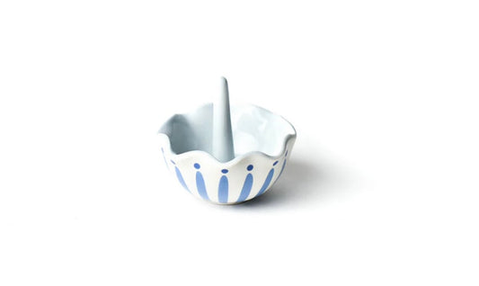 Cotton Colors Iris Blue Ruffle Ring Dish