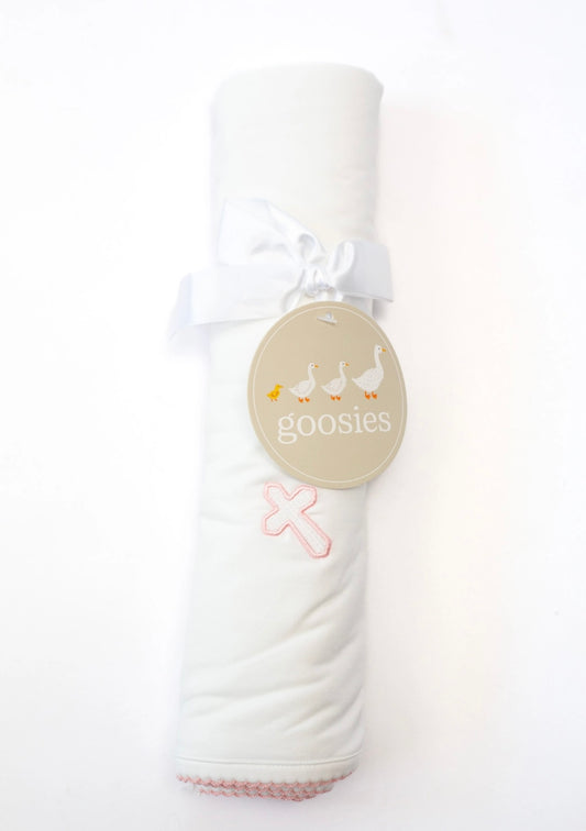 Goosies Pip Blanket - Pink Cross