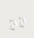 Anabel Aram - Farrier Huggie Hoop Earrings Silver