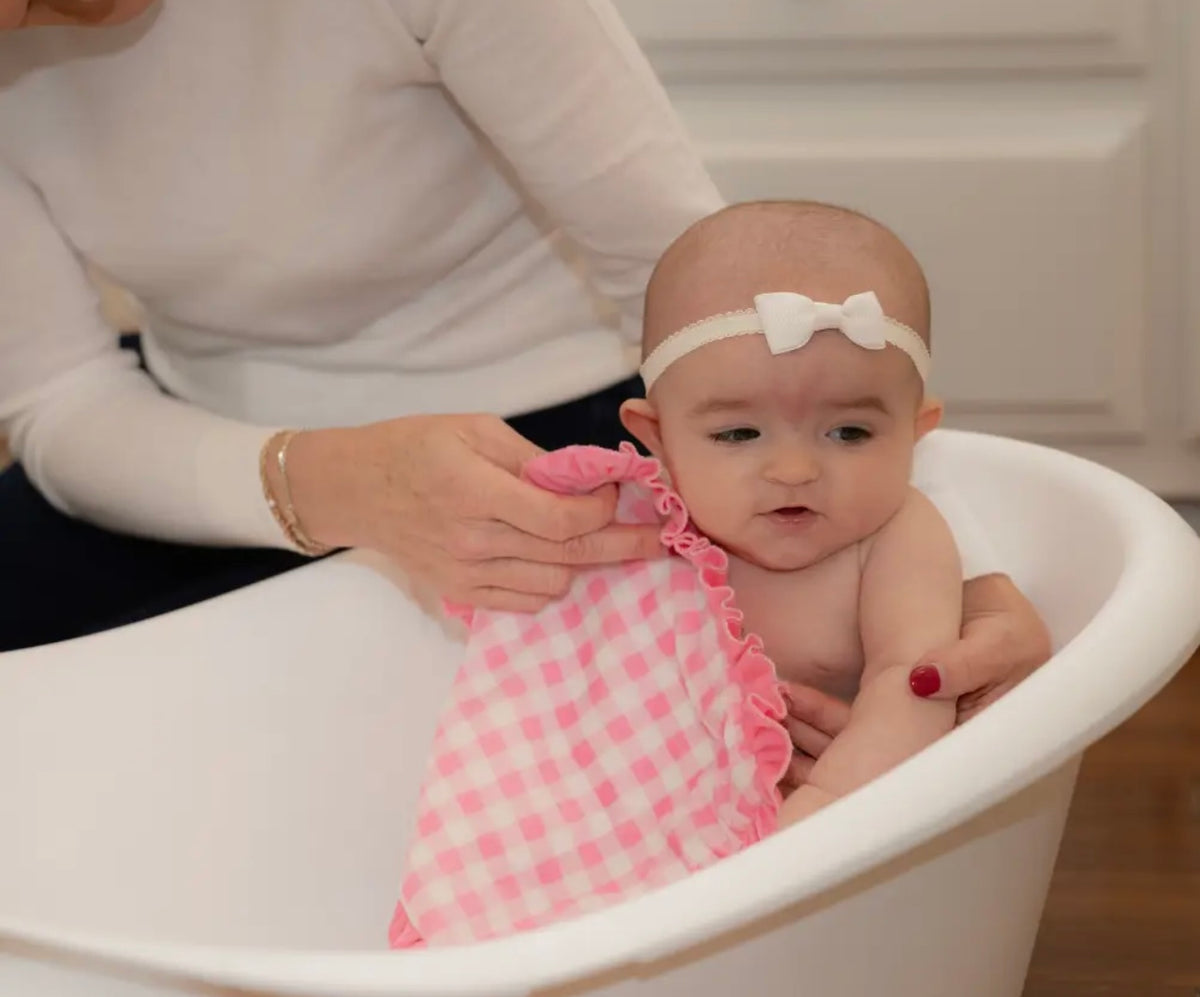 Sugar Bee Wash Cloth - Pink Gingham