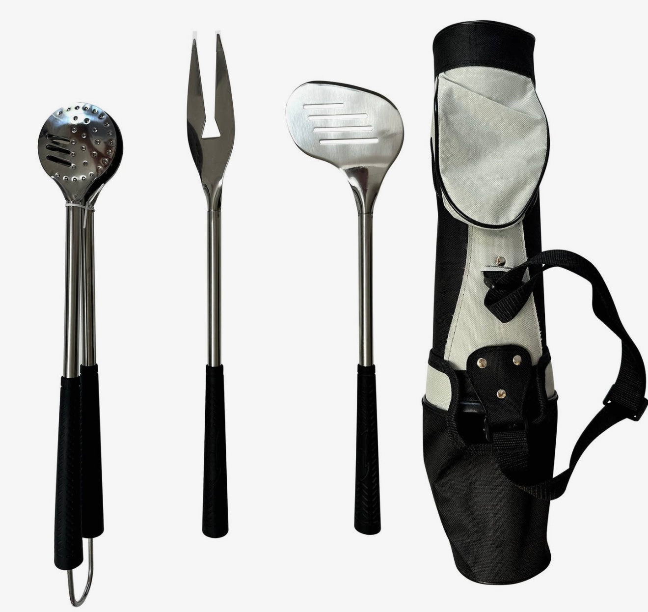 Fox Run Outset Stainless Steel Golf Club Grill Tool Set, 4pc