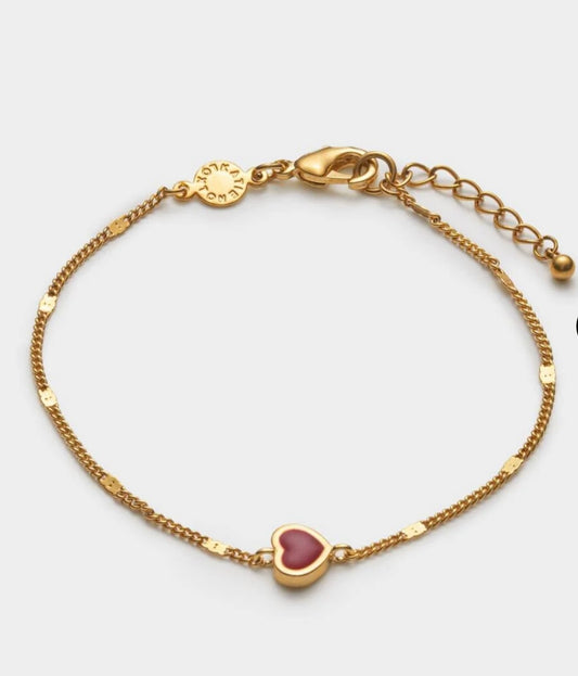Katie Loxton Rough Heart Bracelet - Gold Coated
