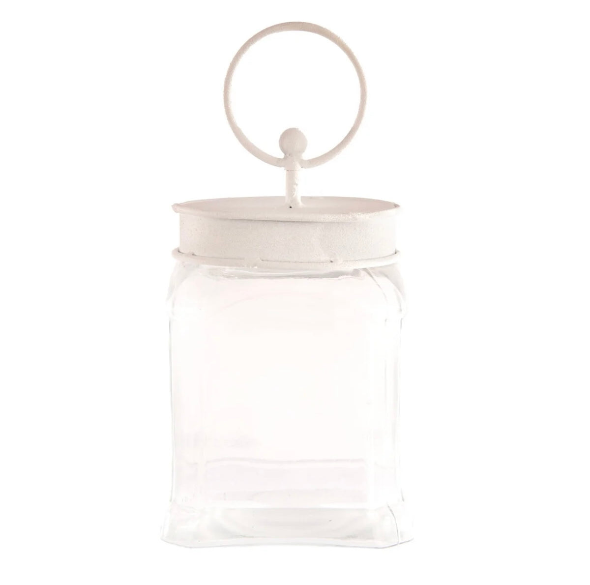 Round Top Collection White Lid Jar