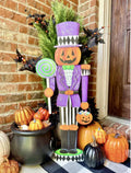 Round Top Large Jack O Lantern Nutcracker