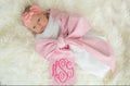 Seersucker Baby Swaddle Blanket- Pink Seersucker