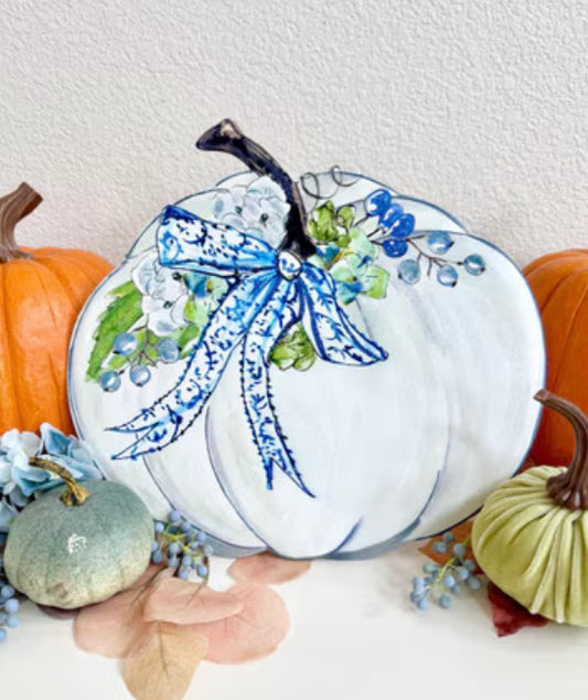 Round Top Autumn Hydrangea Pumpkin