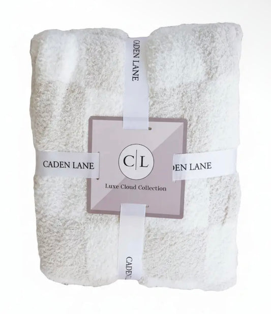 Caden Lane Luxe Throw Blanket 72x48 - Toffee Check