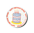 Cotton Colors Blue Happy Birthday Cake Melamine Dinner Plate
