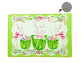 Round Top Cabbage Bunny Bamboo Mat