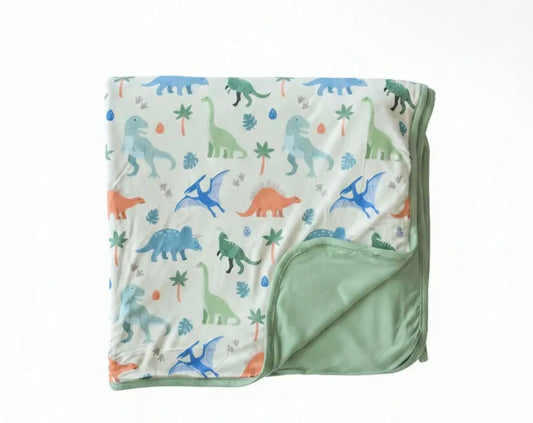 Caden Lane Double Sided Bamboo Blanket Little Fossil Neutral