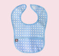 Mint Baby Blue Bungalow- Wipeable Bib