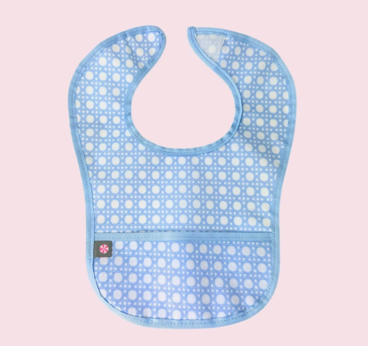 Mint Baby Blue Bungalow- Wipeable Bib