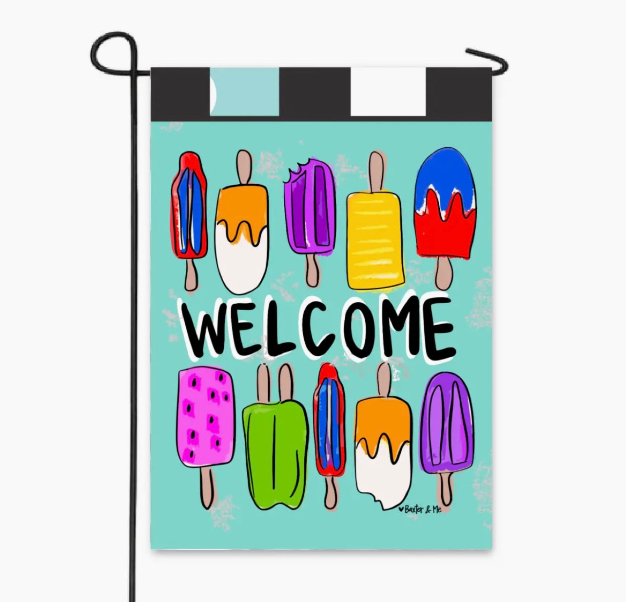 Welcome Popsicles Garden Flag