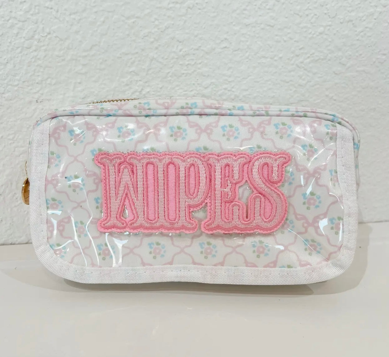 Wipes Pouch - Clear Coat Bag - Pink