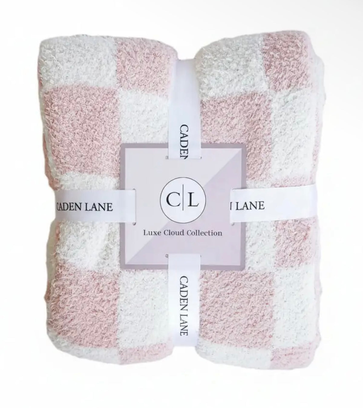 Caden Lane Luxe Throw Blanket 40x30 - Rose Check
