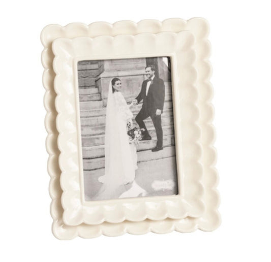 Mud Pie Large Scalloped Frame