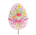 Round Top Floral Easter Egg Stake