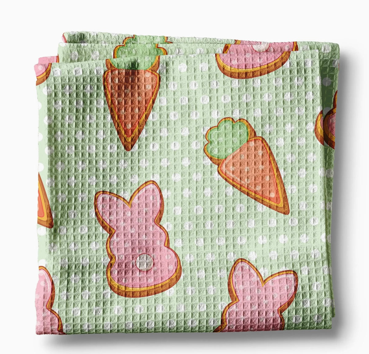 Easter Bunny Rabbit Spring Egg Kitchen Towel Waffle Baking